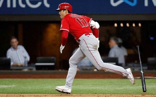 【MLB】大谷翔平、181キロ右前打で7試合連続安打　先制劇を演出、地元実況も驚愕「ロケット」