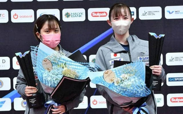 みうひな対決を制した早田が単複で2冠。篠塚は強豪を連覇して堂々のベスト4【卓球 WTTアルマトイ／結果まとめ】