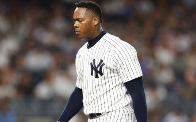 【MLB】人類最速左腕チャップマンに“戦力外”の危機　NY紙伝える「ヤンキースが熟考」