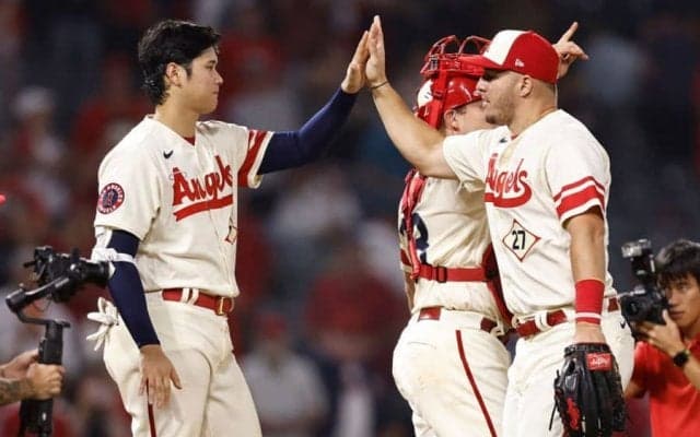 【MLB】「全ての球にダイビングするつもりだった」トラウト、大谷翔平のノーノーあと一歩を絶賛