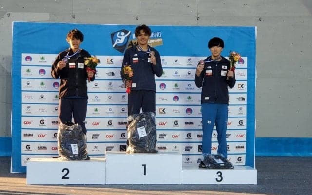 【クライミング アジア選手権 ソウル2022】リード男子が表彰台独占、伊藤ふたばもV！