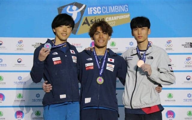 【クライミング アジア選手権 ソウル2022】ボルダリング・コンバインド共に日本人選手が表彰台を総ナメ！