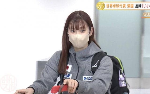 【世界卓球】代表が帰国 長﨑美柚「先輩たちはすごい。それに次ぐ存在になりたい」