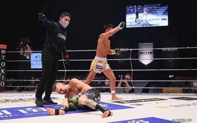【RIZIN.39】梅野源治、ガーダムを“21秒KO”　「ムエタイの梅野、結構やばかったでしょ」とご満悦