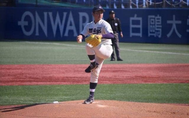 優勝争う明大が村田賢一と渡部翔太郎で完封リレー！楽天ドラフト1位・荘司康誠は1点に泣く【10/29 秋季東京六大学野球 立教大学vs明治大学】