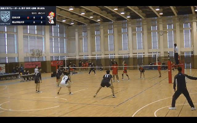 関東大学バレーボール連盟 秋季リーグ 男子1部-2部入替戦 Aコート【見逃し配信】