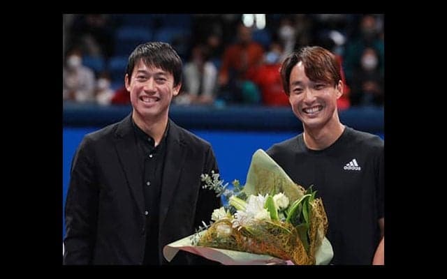  錦織、添田の引退式典に登場 