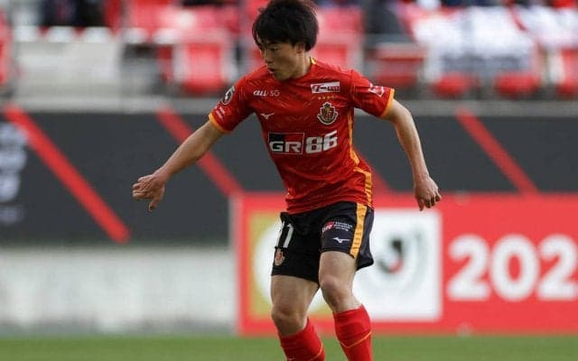 前線唯一の国内組、W杯メンバー入りの名古屋FW相馬勇紀は足に自信あり「突破するイメージは持っている」