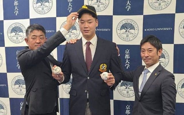 鷹、育成7位の京大・水口に指名挨拶　当初は入団難色も「プロに行かせて頂きたい」