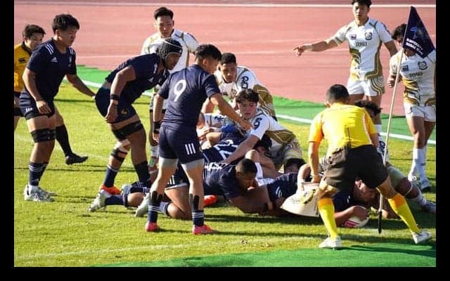 [ラグビー] 強豪・流経大と主導権争い　一時リードも２点差で惜敗