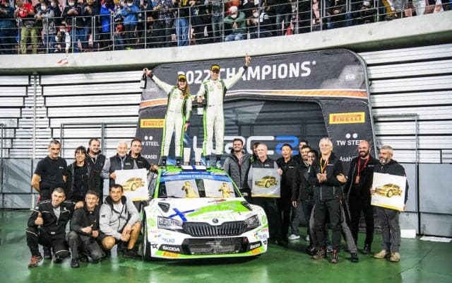 WRCジャパン：エミル・リンドホルム「喜びと安堵がミックス」WRC2イベント後記者会見