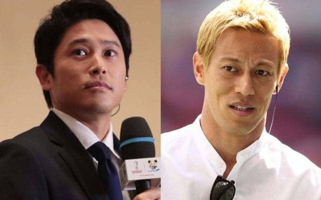 「手を添えて写真を撮って下さいました！」テレ朝・安藤アナが本田&内田との3ショットを披露！「お二人に日本中が盛り上がったのでは！？」