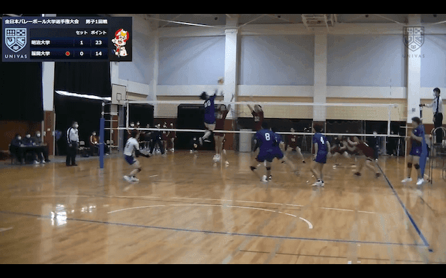 全日本バレーボール大学選手権大会 Mコート 男子 1回戦【見逃し配信】