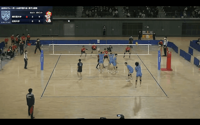 全日本バレーボール大学選手権大会 Pコート 男子 1回戦【見逃し配信】