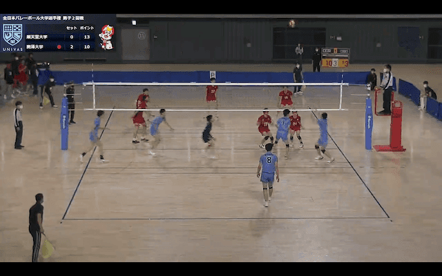 全日本バレーボール大学選手権大会 Pコート 男子 2回戦【見逃し配信】