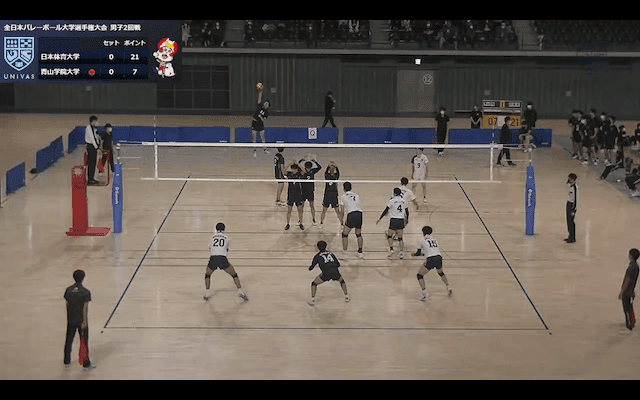 全日本バレーボール大学選手権大会 Qコート  男子 2回戦【見逃し配信】