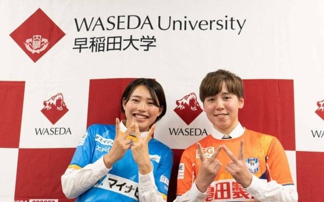 プロ内定の廣澤&ブラフが会見　共になでしこＪＡＰＡＮ入り誓う