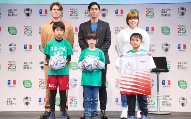 【Jリーグ】ヴィッセル神戸・武藤嘉紀、酒井高徳らが楽天イベントの発表会に登場　「スポーツの力で日本に活気を」と夢語る