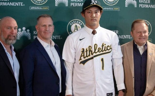【MLB】藤浪晋太郎、同級生2人にライバル心「大谷翔平、鈴木誠也と対戦したい」アスレチックス入団会見で抱負