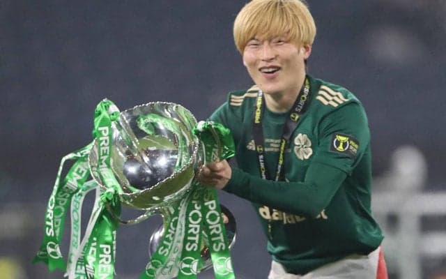 古橋亨梧、セルティックを優勝に導いた昨季カップ決勝を回顧「正直煙で見にくかったけどいい形でゴールできた」