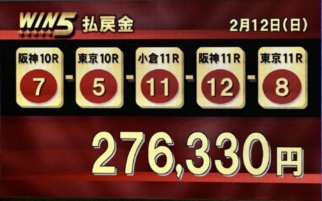 WIN5は1869票的中…ドウデュースが今年初戦V