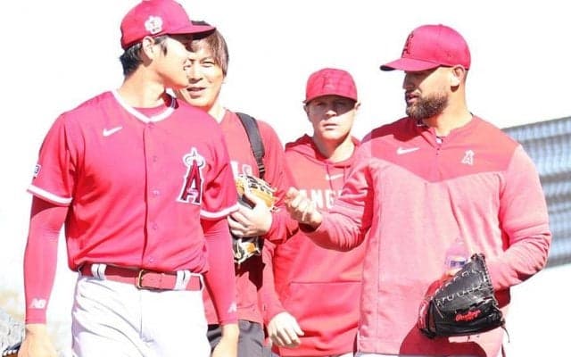 【MLB】大谷翔平が「凄くいいね！」　左腕エースと並んで…迫力のブルペンは「調子良さそう」