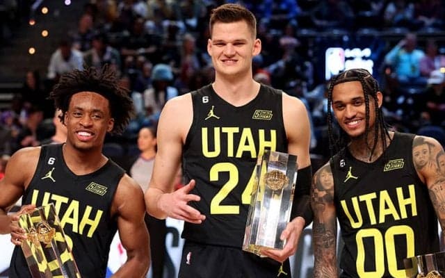 クラークソンら地元選手で構成された「チーム・ジャズ」がスキルズチャレンジを制覇