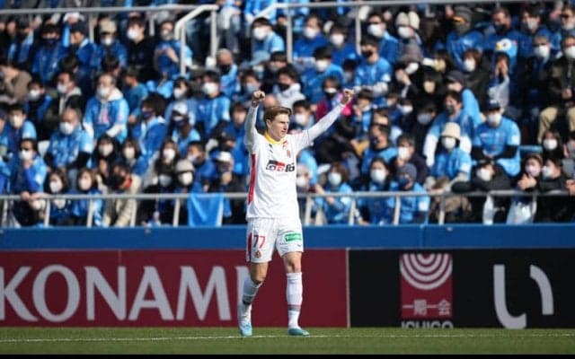 開幕戦ゴールの名古屋FWユンカーが早速ラーメンを食べる！浦和時代からの勝負飯