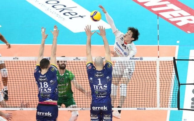 石川祐希のミラノ　トレンティーノに敗れ連敗