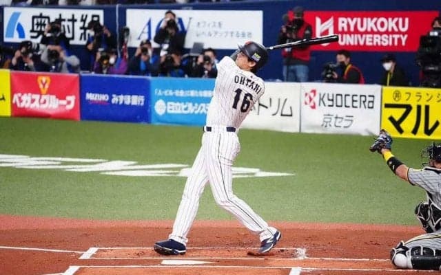 大谷翔平、第1打席は154キロに空振り三振　1974日ぶり凱旋試合でハム時代の応援歌も