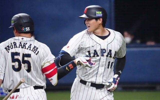 大谷翔平が衝撃2発、侍が阪神に快勝　メジャー組躍動…フルメンバーで好発進