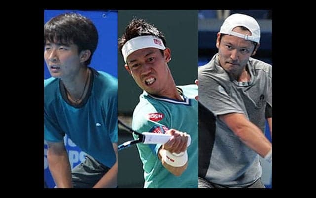 松岡隼、錦織と伊藤と練習 