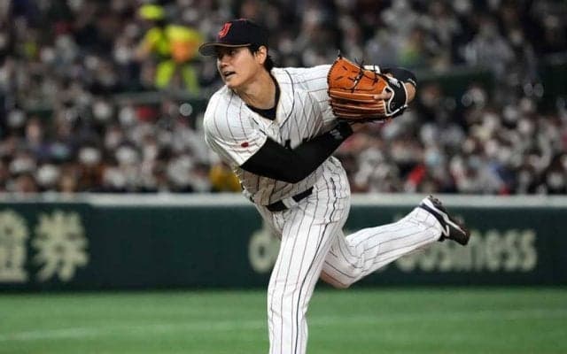 大谷翔平、最速160キロで2回まで3K無失点　剛速球に場内どよめき、第1打席は四球
