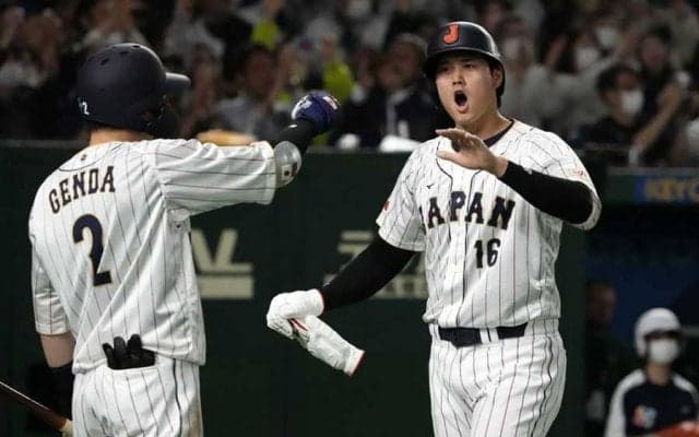 侍J、中国に8得点快勝で白星発進　大谷が4回0封＆2点二塁打、終盤に怒涛の猛攻