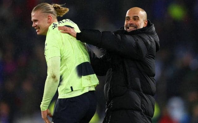 「彼は毎試合5ゴール決めないと(笑)」グアルディオラ監督、チャンス逸も決勝弾のハーランドを冗談混じりに称える「決して集中力を失わない」