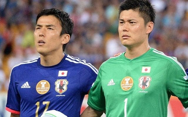 「素敵な3ショット」「素敵なひと時」川島永嗣、盟友・長谷部誠と笑顔の3ショット、真ん中には「隣の席は息子に取られる」