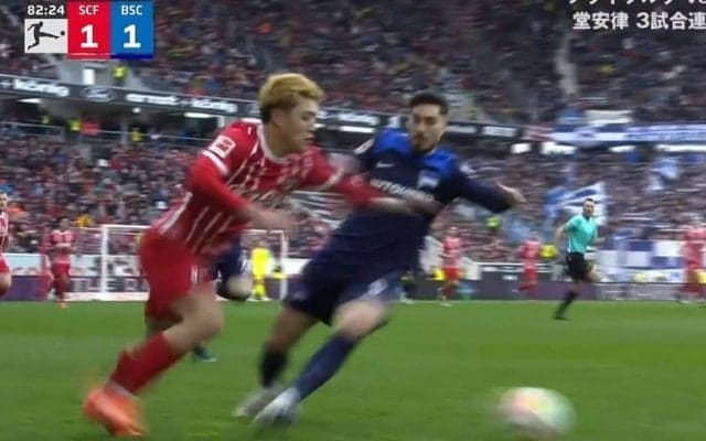 最後まで攻めまくる！ 堂安律、3試合連続ゴールならずも攻守に存在感　来季CL出場圏内フライブルク、下位チームに手痛いドロー