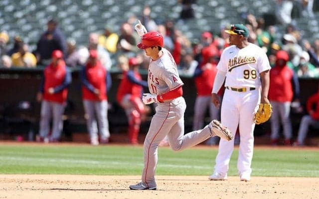 【MLB】大谷翔平、今季1号は特大136mソロ　9回代打で途中交代、4打数1安打1打点
