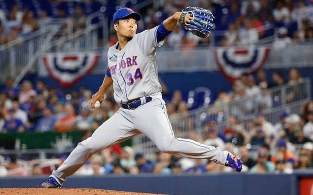 【MLB】千賀滉大の“宝刀”は「テーブルから落ちている」　背後で見守った同僚驚愕「ヤバかった」