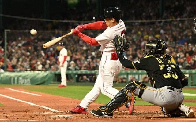 【MLB】吉田正尚、4試合16打席目で初本塁打　グリーンモンスター越え同点2ランに本拠地大歓声