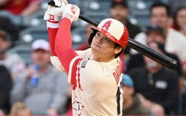 【MLB】大谷翔平、技あり左前打で2試合ぶり安打　自己最長34戦連続出塁に更新、先制点を演出