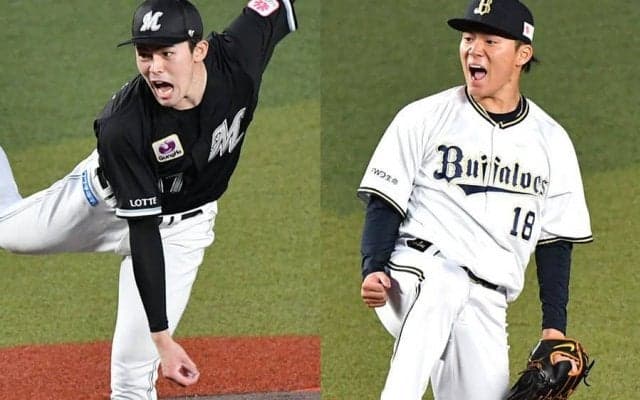 佐々木朗希、山本由伸との“侍対決”制し笑顔でバンザイ　7回0封11Kで2勝目