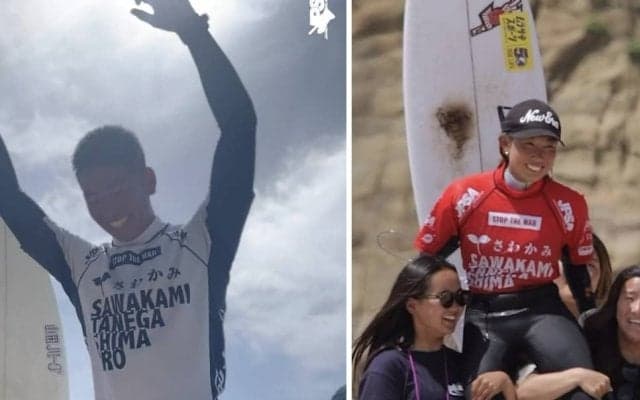 「足がブルブルです」。西 慶司郎が20秒の逆転V。ショートボード開幕戦「さわかみ種子島プロ」