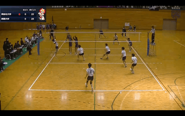 関西大学バレーボール連盟 男子1部春季リーグ戦 Aコート【見逃し配信】