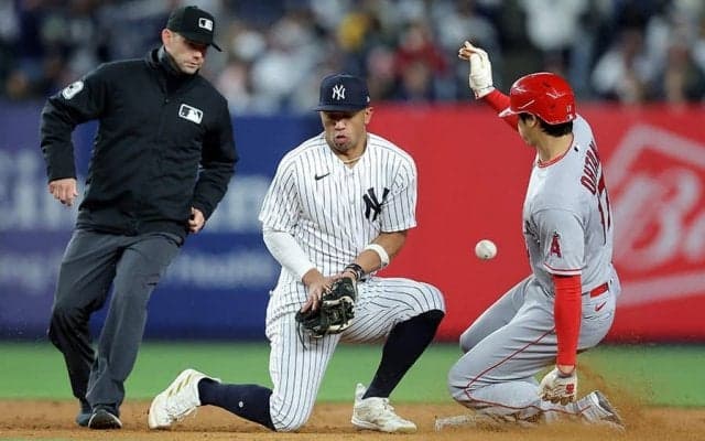【MLB】大谷翔平、今季初盗塁　打撃妨害の“珍出塁”後に二盗成功、レンドン犠飛で生還