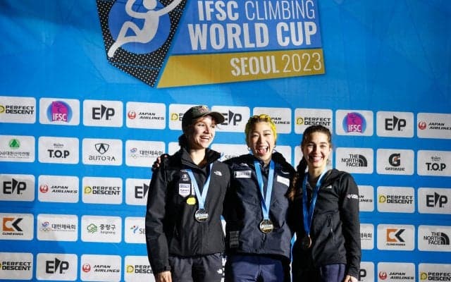 野中生萌がW杯優勝で金メダル【IFSC ボルダーワールドカップ ソウル】