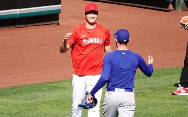 【MLB】大谷翔平の“ニコニコ”が「すごく嬉しそう」　野球でつながる再会劇「とても素敵」