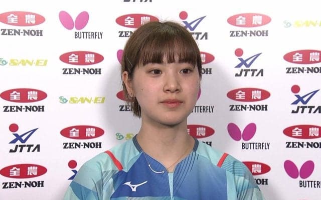 長﨑美柚 ベスト8敗退「はやく反省練習をしたい。結果を出していかないといけない」試合後インタビュー【卓球 全農CUP】