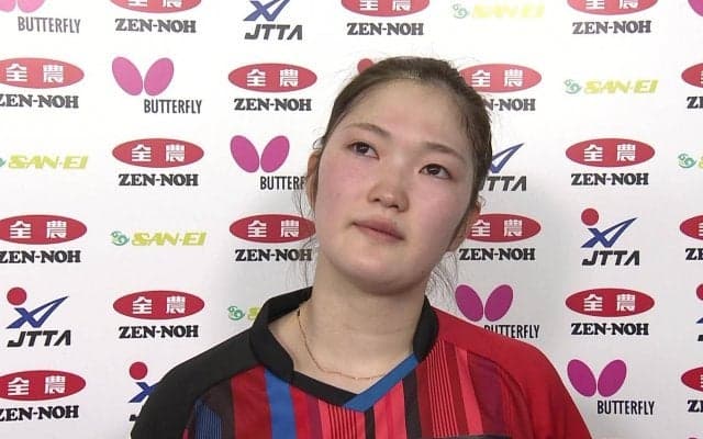 木原美悠 2回戦敗退「あまりうまくいかなかった、悔しい」試合後インタビュー【卓球 全農CUP】