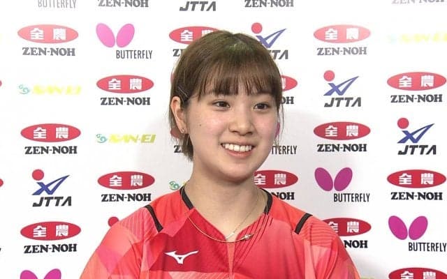 6位 長﨑美柚「練習してきた成果が発揮できた大会だった。もっと成長しなければいけない」試合後インタビュー【卓球 全農CUP】